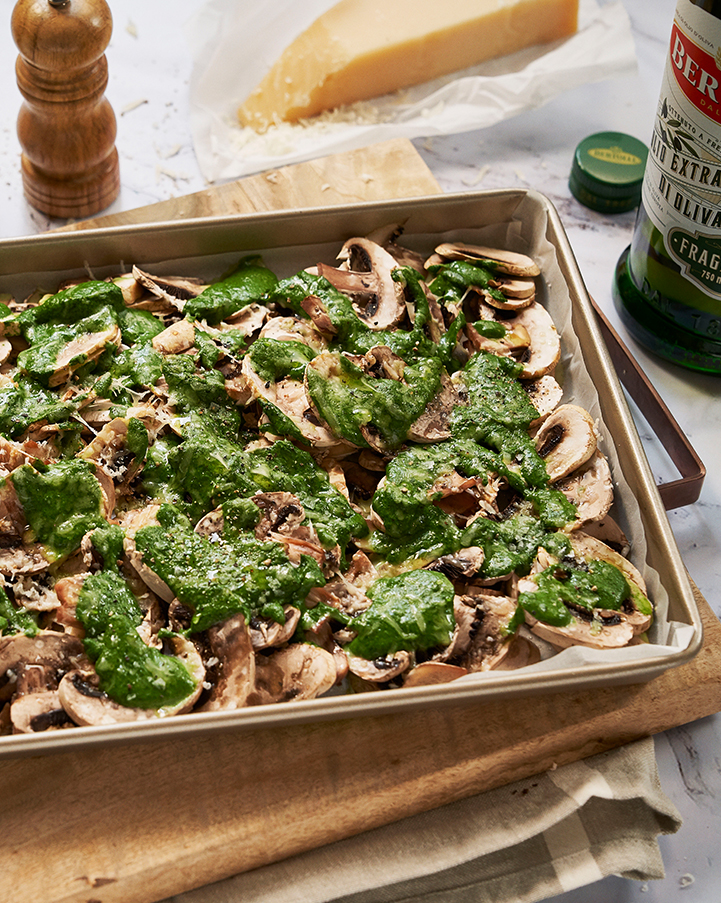 Mushroom Carpaccio with Creamed Spinach Gratin - Bertolli